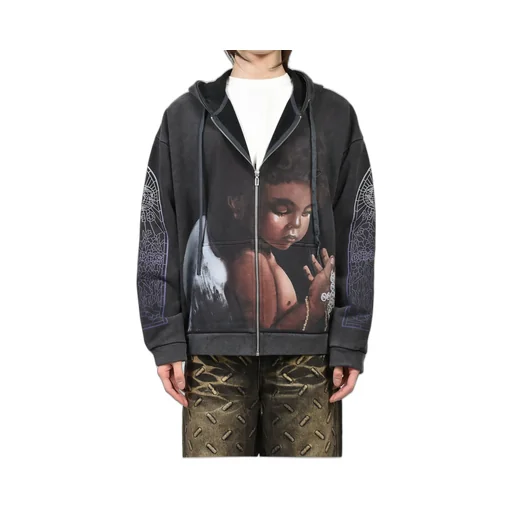 Sacred Being Zip Up / Coal