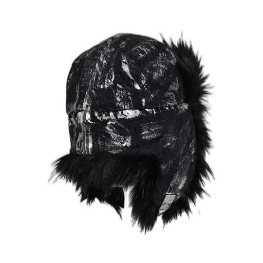 Gunmetal Denim Trapper Hat / Blk
