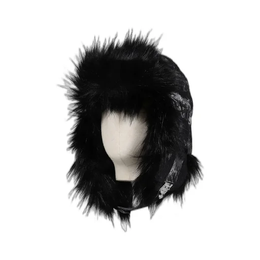 Gunmetal Denim Trapper Hat / Blk