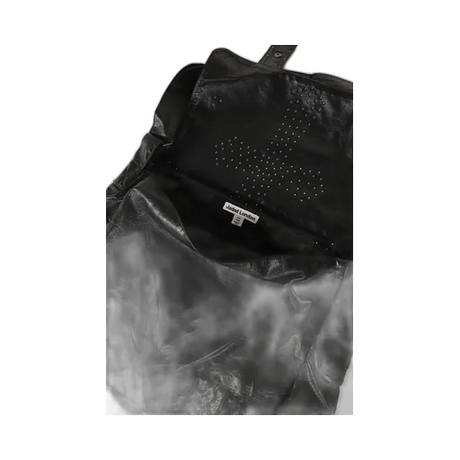 Studded Pu Messenger Bag / Blk