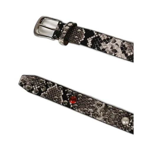 Snake Star Studded Belt / Gry Multi