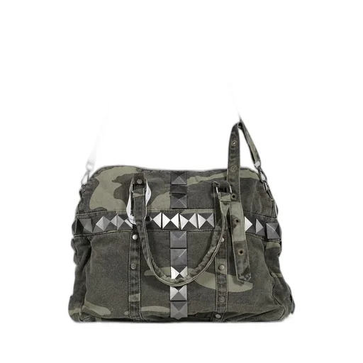 Camo Canvas Stud Bag / Camo