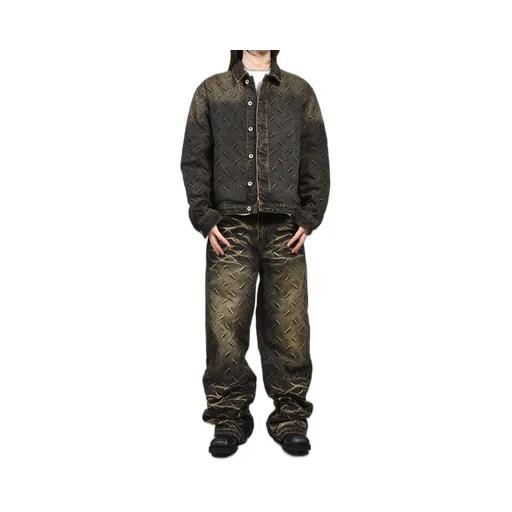Thread Plate Jacket / Coal, Tan