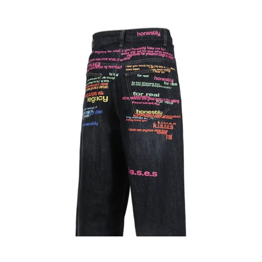 Indigo Rainbow Script Xl Colossus Jean / Ind