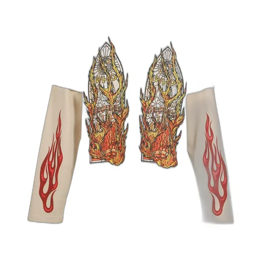 Flame Glass Double Jersey / Cloud, Multi
