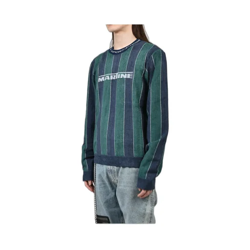 Sporty Logo Crew Neck / Grn Nvy