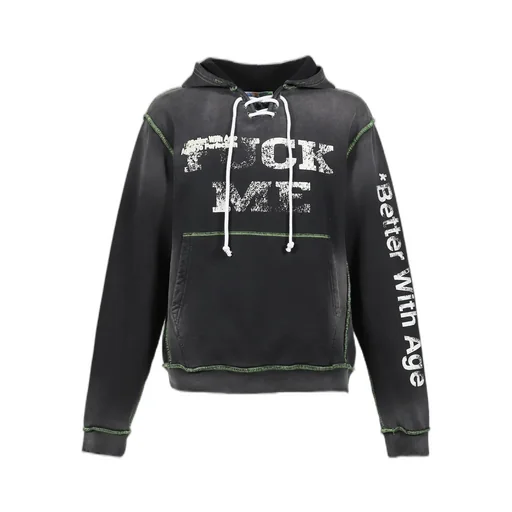 Fuck Me Hoodie / Faded Black