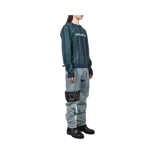 Sporty Logo Crew Neck / Grn Nvy