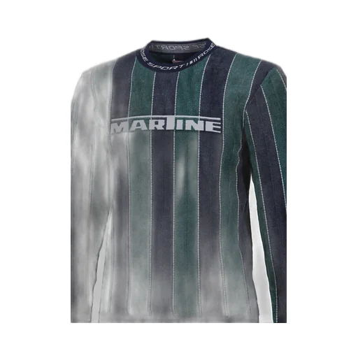 Sporty Logo Crew Neck / Grn Nvy