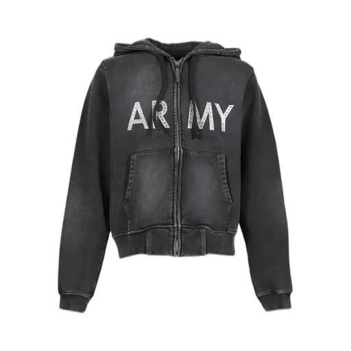 Army Zip Hoody / Black