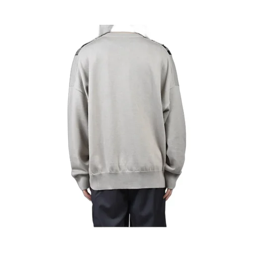 Multi Stripe Zip Up Crew / Bei Blk