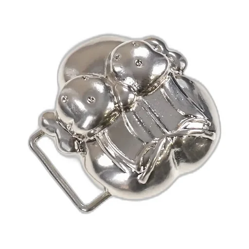 Finesse Pup Belt Buckle- Brass / Blk