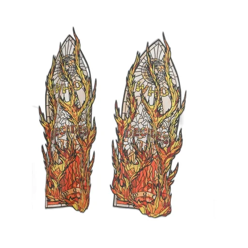 Flame Glass Double Jersey / Cloud, Multi
