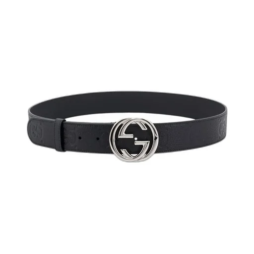 Gucci Logo Plaque Buckled Belt