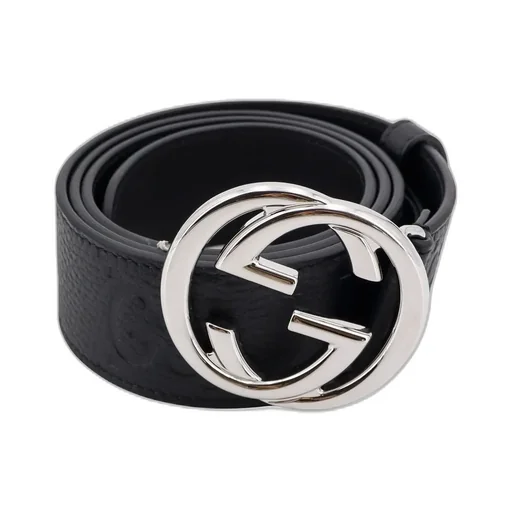 Gucci Logo Plaque Buckled Belt