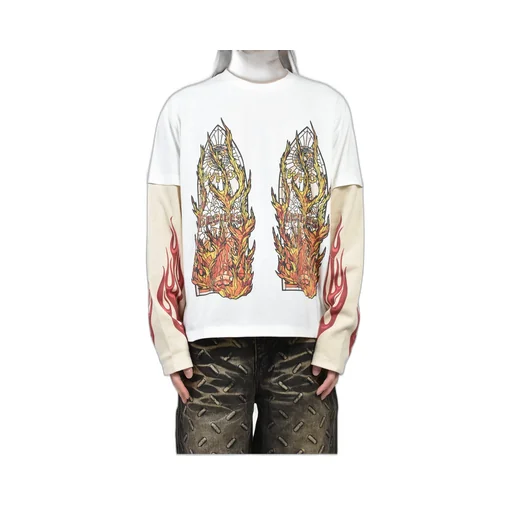 Flame Glass Double Jersey / Cloud, Multi