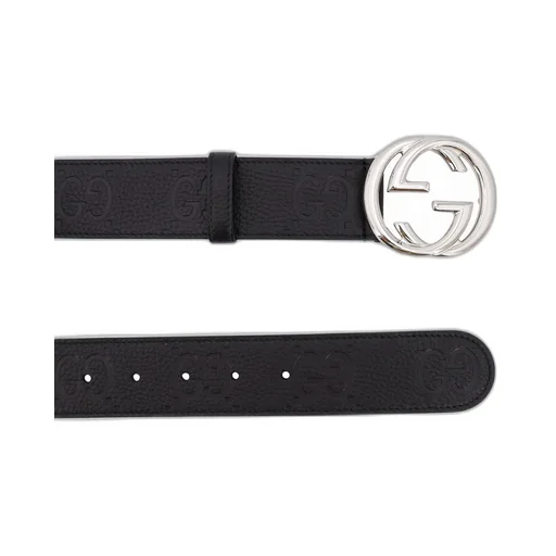 Gucci Logo Plaque Buckled Belt