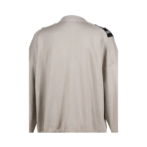 Multi Stripe Zip Up Crew / Bei Blk