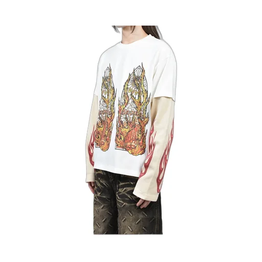 Flame Glass Double Jersey / Cloud, Multi