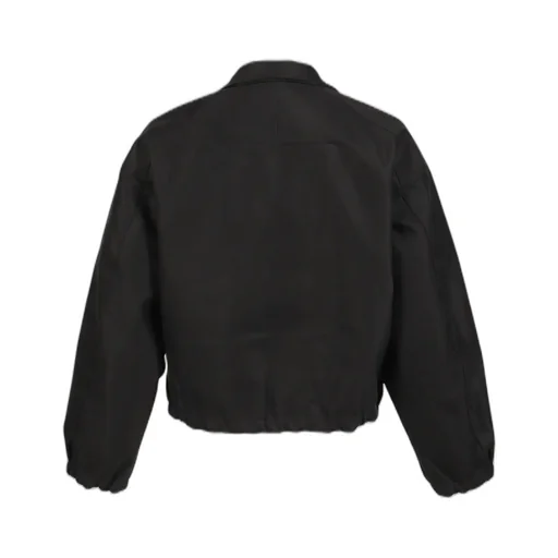 Draped Blouse In Moleskin / Black
