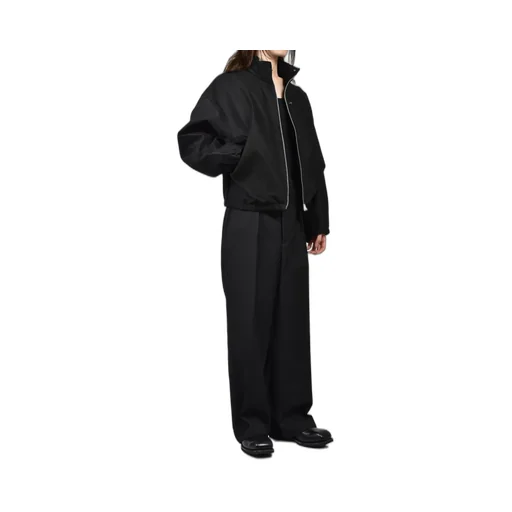 Draped Blouse In Moleskin / Black