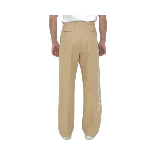 Gucci Logo Embroidered Pressed Crease Trousers