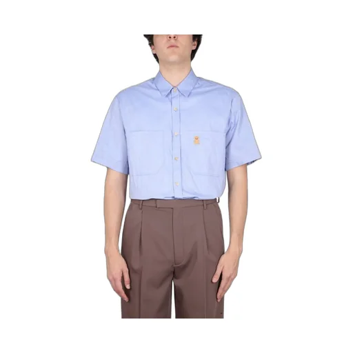 Gucci Bear Motif Embroidered Short-Sleeved Shirt