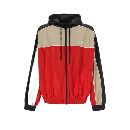 Golden Goose Deluxe Brand Colourblock Zipped Drawstring Hoodie