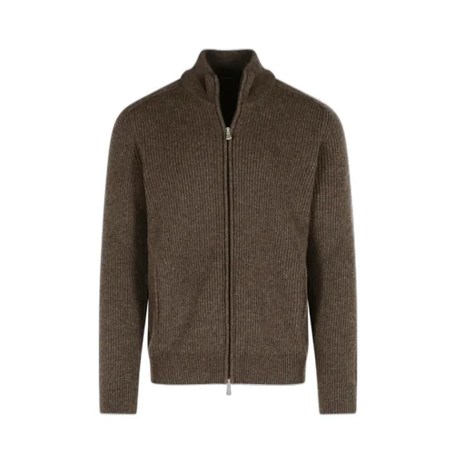 Gran Sasso High-Neck Zip-Up Cardigan