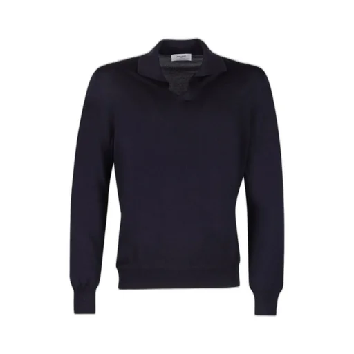 Gran Sasso Long Sleeve Knitted Polo Shirt
