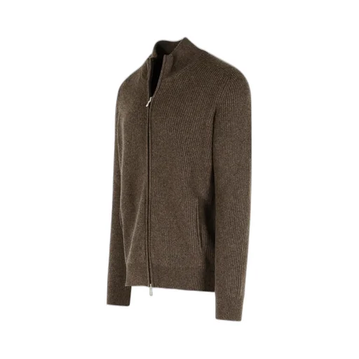 Gran Sasso High-Neck Zip-Up Cardigan