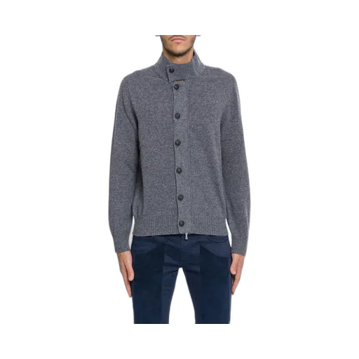 Gran Sasso High-Neck Buttoned Cardigan