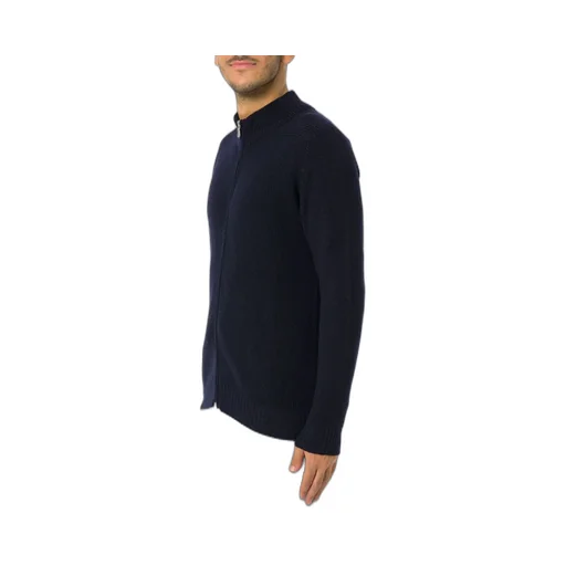 Gran Sasso Long-Sleeved Zip-Up Ribbed Cardigan