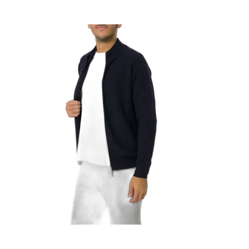 Gran Sasso Long-Sleeved Zip-Up Ribbed Cardigan