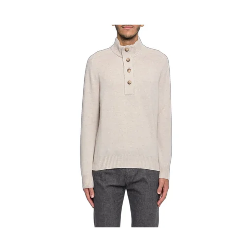 Gran Sasso High Neck Buttoned Jumper