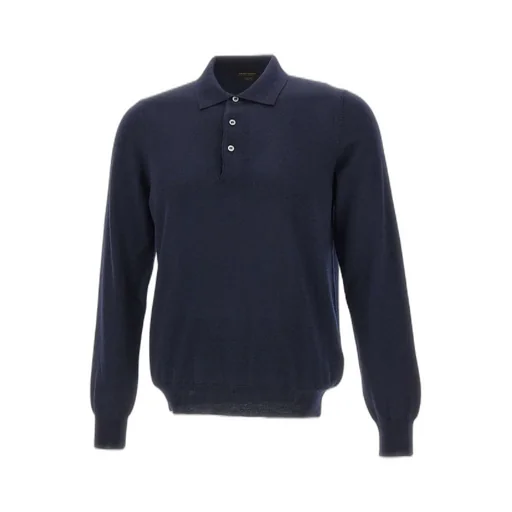 Gran Sasso Long Sleeved Knitted Polo Shirt