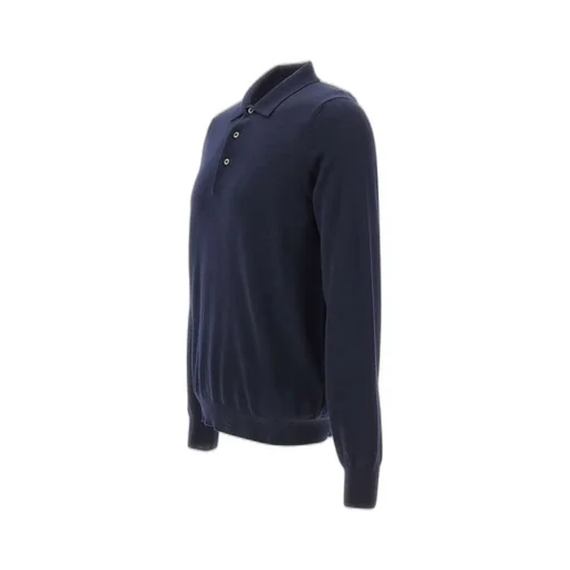 Gran Sasso Long Sleeved Knitted Polo Shirt