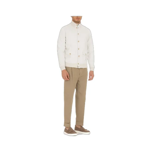 Gran Sasso High Neck Buttoned Knitted Top