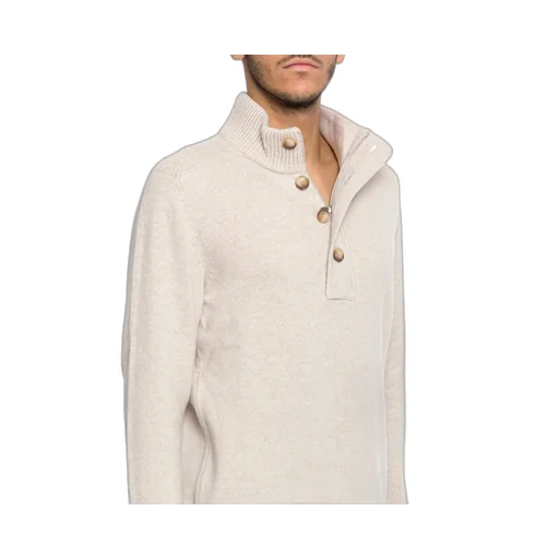 Gran Sasso High Neck Buttoned Jumper
