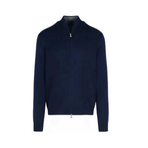 Gran Sasso Zip-Up Knitted Cardigan
