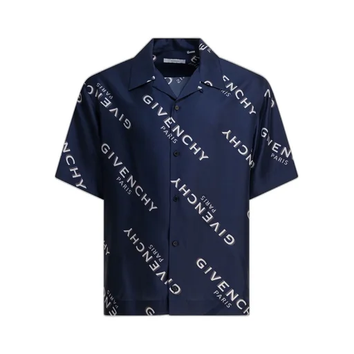 Givenchy	Logo Printed Short-Sleeve Bowling Shirt