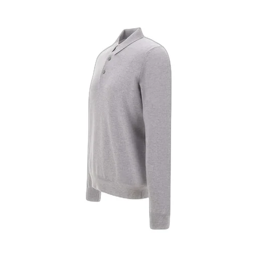 Gran Sasso Long-Sleeved Knitted Polo Shirt