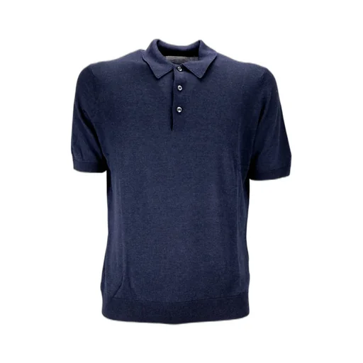 Gran Sasso Short Sleeved Knitted Polo Shirt