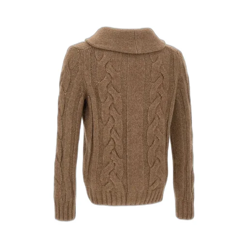 Gran Sasso Cabled Shawl Collar Cardigan