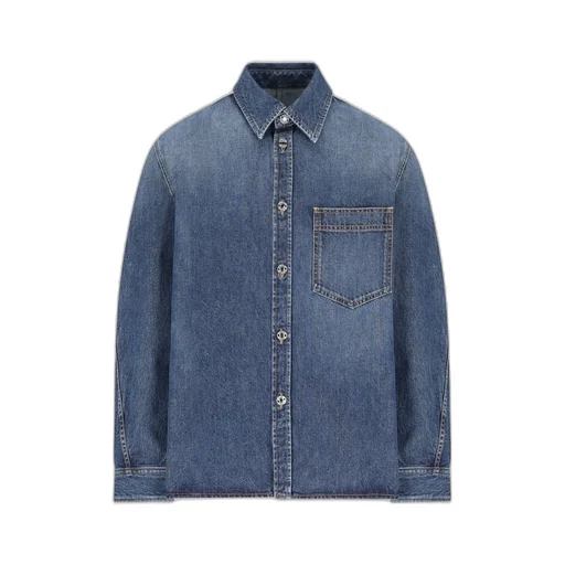 Givenchy Collared Long-Sleeve Denim Shirt