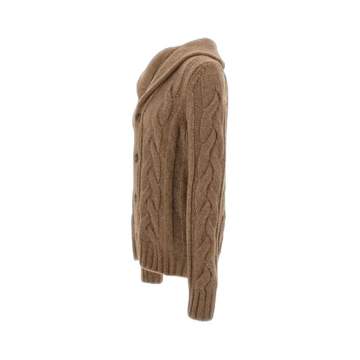 Gran Sasso Cabled Shawl Collar Cardigan