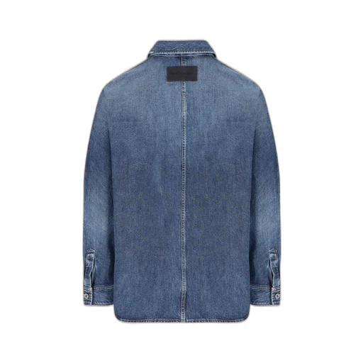 Givenchy Collared Long-Sleeve Denim Shirt