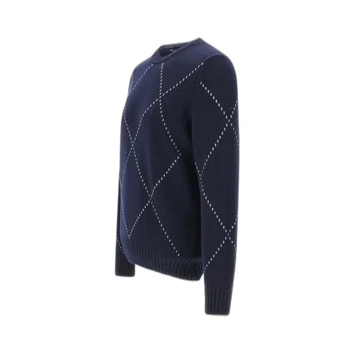 Gran Sasso Diamond Intarsia Crew Neck Jumper