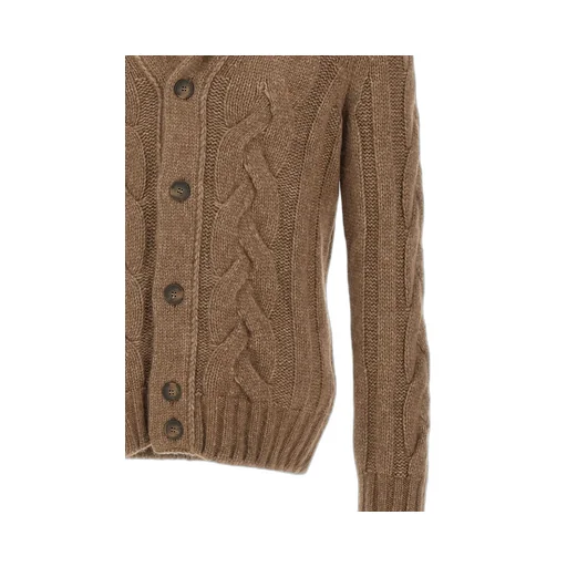 Gran Sasso Cabled Shawl Collar Cardigan