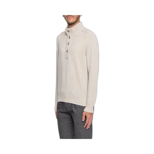 Gran Sasso High Neck Buttoned Jumper